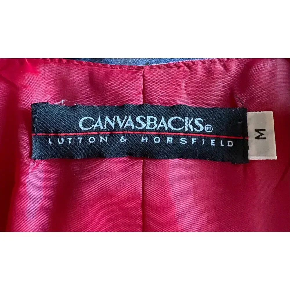 Vintage Canvasbacks Lutton & Horsfield Linen Cotton Button Front Vest Pink M